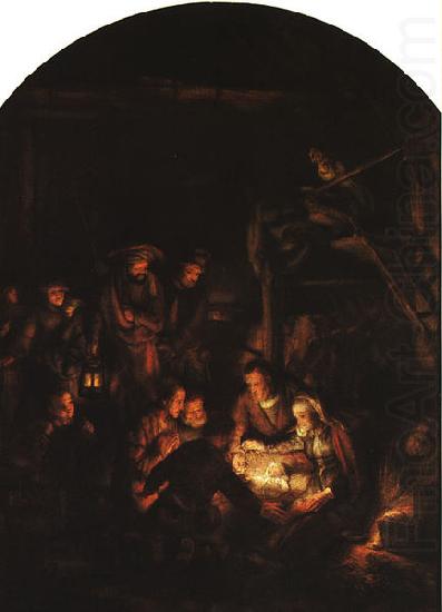 REMBRANDT Harmenszoon van Rijn Adoration of the Shepherds china oil painting image